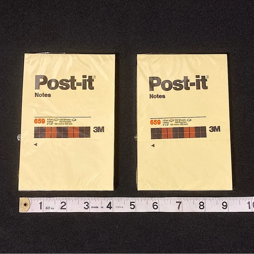 ⭐️ Post-it Notes 2 Pack 100 Sheets Each 4” x 6” inches